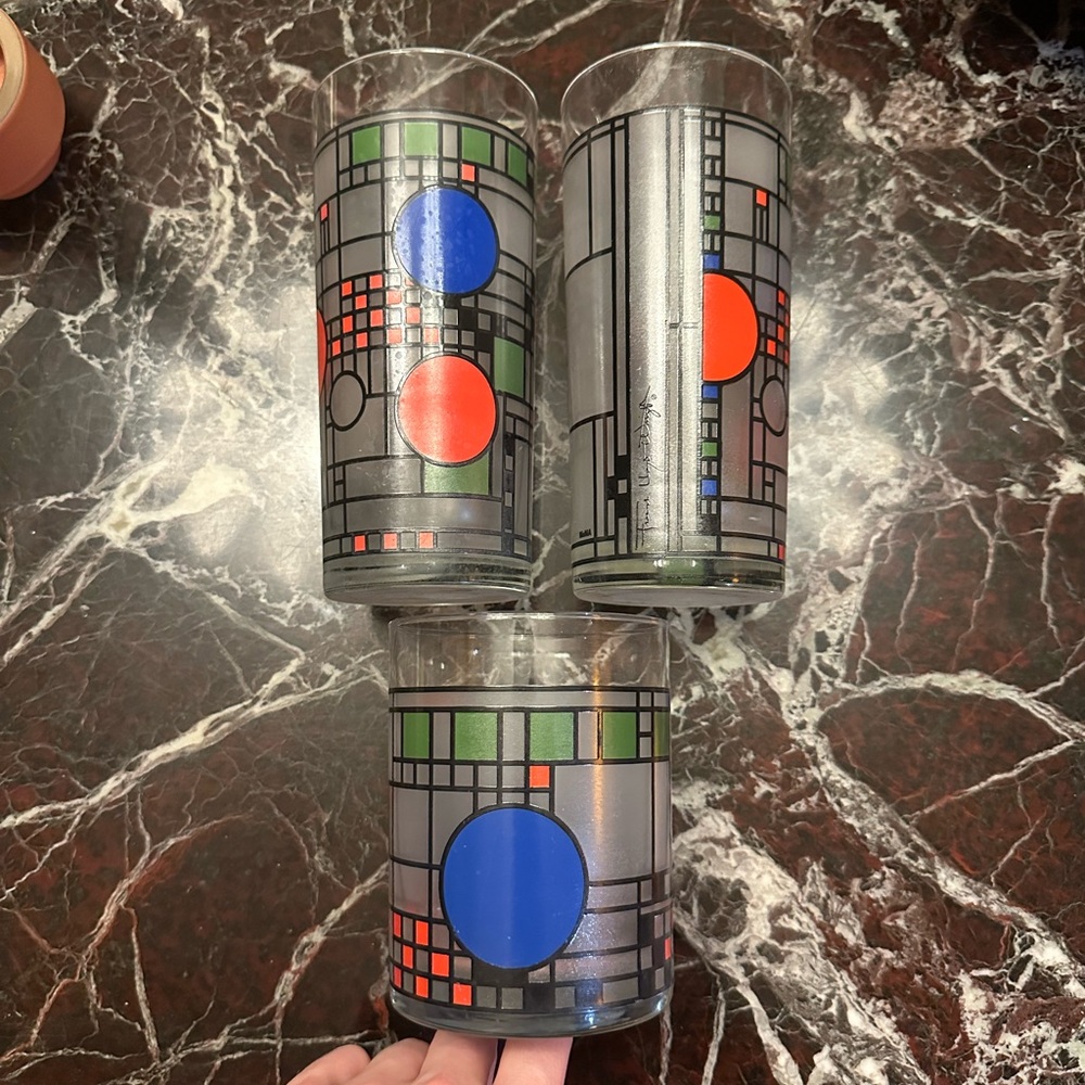 MOMA Frank Lloyd Wright Set of 3 Glasses